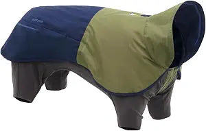 Ruffwear, Sun Shower Dog Raincoat Coverall, Waterproof & Windproof All-Weather Jacket with Full Coverage & Leg Straps, Lightweight & Reflective Dog Gear, Midnight Blue, Large