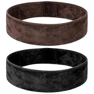 Black and Brown Adjustable Velvet Wig Grip Headband – 2-Pack Comfortable Non-Slip Wig Band