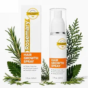 Hair Growth Spray with Rosemary & Biotin, Plant-Powered Hair Spray for Thicker, Fuller-Looking Hair, 2 Fl Oz