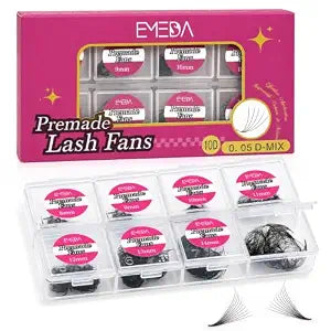 EMEDA 600 Pcs Premade Lash Fans Pointy Thin Base 10D/16D