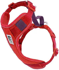 RC Pets Moto Control Pet Harness | Dog Car Travel Safety Harness | Adjustable Secure Fit | Multi Use for Dog and Cats | Goji Berry/Burgundy, X-Large