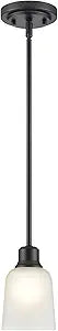 ML Lighting Amberle 1-Light Mini-Pendant Light Matte Black