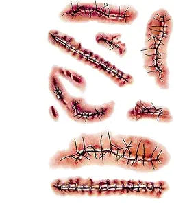 Zombie Scars Tattoos Temporary Body Face Stickers Halloween Makeup Decorations Party Favor