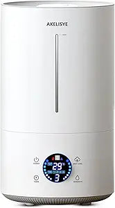 Humidifier for Bedroom 4L/1 Gal Ultrasonic Cool Mist Humidifier, Top Fill Humidifier with 350ML/H Large Mist Speed, Remote, Quiet Tower Humidifier for Baby Home Plant Yoga Sleep Office (516-A)