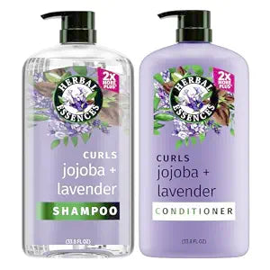 Herbal Essences Curls Collection Jojoba and Lavender Shampoo and Conditioner Set, 67.6 fl oz