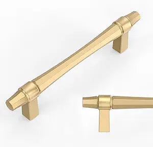Amerdeco 10 Pack Champagne Bronze Cabinet Pulls 3.75 Inch(96mm) Hole Center Drawer Pulls Cabinet Hardware Kitchen Cabinet Handles for Bathroom ZH0073