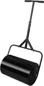 Threlaco Lawn Roller Push Tow Behind Yard Roller Water and Sand Filled Garden Drum Roller Sod Roller for Planting Seeding Garden Backyard Eliminating Turf Damage (10 Gallons)