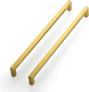 Ravinte 18 Pack 12-3/5 Inch Kitchen Square Cabinet Handles Brushed Brass Cabinet Pulls Dresser Drawer Pulls Kitchen Cupboard Hardware Handles for Cupboard Dresser Drawers