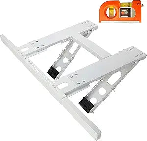 Air Conditioner Support Bracket, AC Brackets for Windows No Drilling, Heavy Duty Window AC Support Bracket for Window 2 Arms Support Up to 220lbs