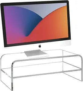 Acrylic Monitor Stand, 16 inch 2 Tier Computer Monitor Stand Riser