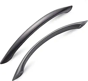 L&lonpa 30 Pack Matte Black Cabinet Handles-5 inch/128mm Screw Spacing Arch Drawer Pulls Hardware, Modern Style Cabinet Pulls for Kitchen Cabinets Cupboard Bedroom Bathroom Dresser