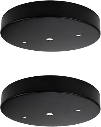 Ceiling Canopy Light Kit, 6 Inch Black, 2 Sets