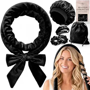 Heatless Hair Curler for Overnight Curls, No Heat Curling Rod with Cap