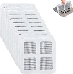 2025 New Disposable Shower Drain Hair Catcher, Shower Drain Cover Mesh Stickers Floor Drain Sewer Hair Filter Screen Blocking Strainer for Bathroom Laundry Bathtub Kitchen (10PCS)
