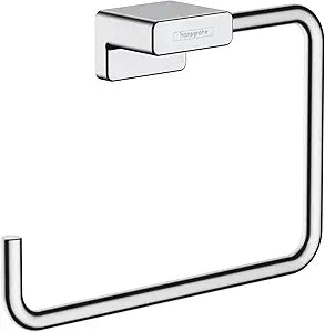 hansgrohe AddStoris Modern Towel Ring in Chrome, 41754000