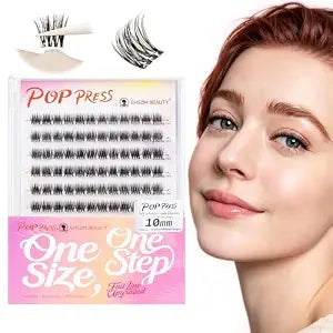 POP PRESS 10mm Pre-Glued Self-Adhesive Lash Clusters