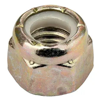 1/4"-20 (100 Pack) Grade 8 Hex Nylon Insert Lock Nut, Coarse Thread, Yellow Zinc by Makers Bolt