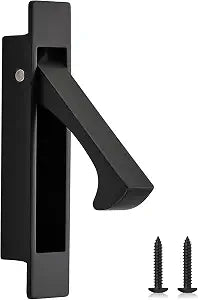JOY DECOR Matte Black Pocket Door Pull Handle, 1 Pack