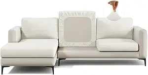 Nolan Interior Miracle Sofa Cover - Large, Vanilla - Plush Back Cushion Cover with Ultra-Soft, Stretchy, Thick Fabric - Pet Proof, Stain Safe, Easy Fit, Easy Wash