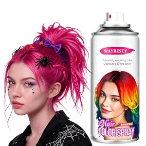 Pink Hair Spray Color,Temporary & Washable Hair Dye for Halloween Kids