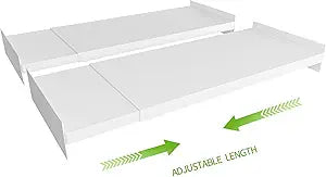 Expandable Closet Shelf Organizer, Adjustable Shelves Organizer, Storage Shelving Rack DIY Divider Tension Separator for Cabinet Pantry Wardrobe Cupboard Kitchen, Small 2 Pack