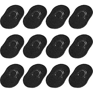 Boao 12 Pack Hand Combs Pocket Brush Finger Palm Combs for Men, Black