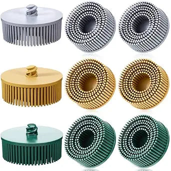 6 Pcs 2 Inch Bristle Discs, Grit 50/80/120