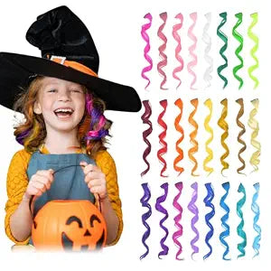 Dreamlover Colored Hair Extensions for Girls, 24 Pieces