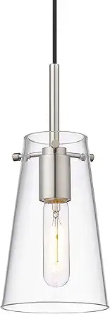 Z-Lite 7508MP-BN Kira Pendant, 1-Light 60 Watts, Brushed Nickel