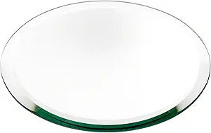 Plymor 8" Round, 5mm Thick Beveled Glass Mirror Circle, Pack of 2