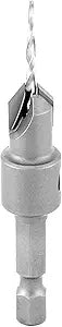 Amana Tool Carbide Tipped 82 Degree Countersink Tapered Drill Bit, 55622, Screw 6, 3/8 Dia x 3/32 Drill D x 1/4 Hex Shank
