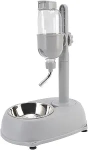 Pet Standing Water Dispenser Bowl, Standing Bowl with Detachable Pole Automatically Feeding Water Height, with Non Slip Pad