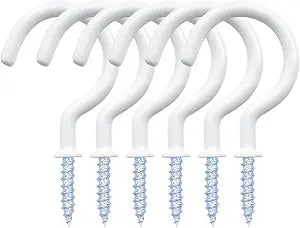 yuntop 12 Pack Vinyl Coated Ceiling Hooks,Screw-in Mug Hooks