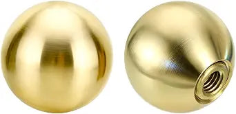20mm Solid Brass Ball Finials for Lamps 2PCS Metal Lamp Finials Screw On