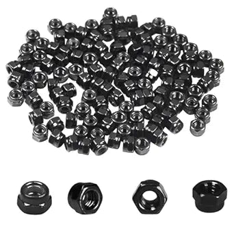 M3x0.5mm Locknuts M3 Nylock Nuts for RC Bike Pedals 3D Printer