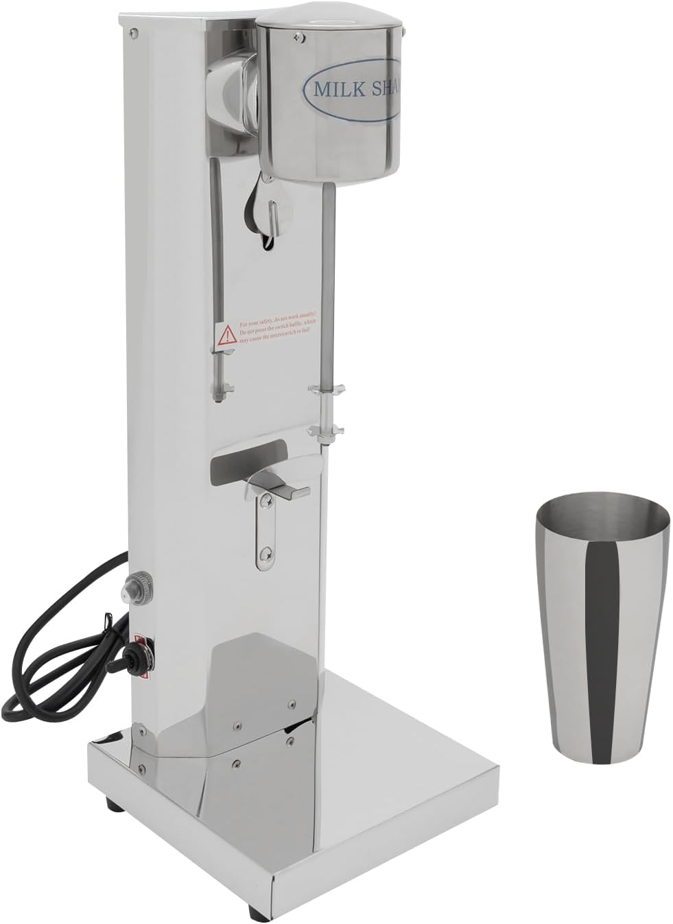 Electric Drink Mixer with Mixing Cup, 180W Commercial Milkshake Machine, 650ml Single-head Milkshake Maker, 2 Speeds Mixer Blender for Commercial and Home