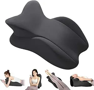 Yuanjing Plus Size Memory Foam Ergonomic Pillow  Prone Support Orthopedic Firm Pillow for Sleeping, Reading Suppurt Weights Over 180 Pounds(Middle Size 24.5 * 15 * 8.7inch)