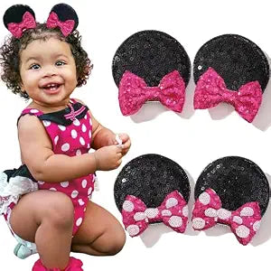 Ayesha Mouse Ears Hair Clips Mouse Hair Accessories for Kids Costume Party