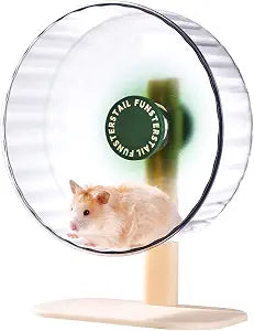 Super Silent Hamster Wheel 10.4 Inch, Magnetic Large Rat Wheel for Chinchilla, Gerbil, Guinea Pig, Cat, Mouse, Sugar Glider and Dwarf, Syrian Hamster Accessories (Avocado Green)
