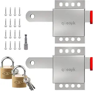 2 Pack Garage Door Locks with Self Tapping Screws Inside