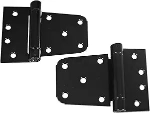 National Hardware 3.5 in. L Black Steel Extra Heavy Auto-Close Gate Hinge Set 1 pk