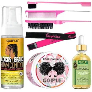 Goiple Edge Control Wax for Women - Strong Hold, Non-Greasy Smoother, Styling Wax for Black Hair - No Flaking, Rosemary Oil for Growth, Braiding Gel, Braid Mousse, Shine