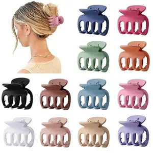 Sisiaipu 12Pcs Hair Clips for Women 1.8 Inch Small Claw Clips for Thin Hair Medium Hair Claw Clips for Thick Hair Accessories for Women Girls (Colorful)