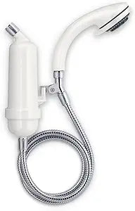 WaterChef Premium Shower Filter System SF-7C (White) - Deluxe Adjustable Wand, Advanced Filtration for Superior Chlorine Reduction - NSF/ANSI Certified: 96.6% of Chlorine, 10,000 Gal., USA