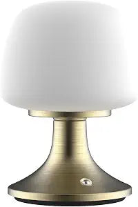 Newhouse Lighting Verona, Brass 2700K Dimmable Cordless USB-C Rechargeable Glass Table Lamp NHTL-VE-BRS, Cordless Desk Lamp for Living Room, Bedroom, Coffee Table, and Other Cozy Home Decor