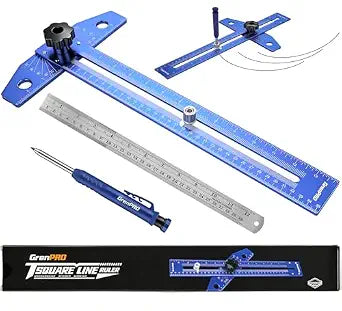 GRENPRO Speed Combination T-Square Woodworking Carpenter Angle Finder Ruler