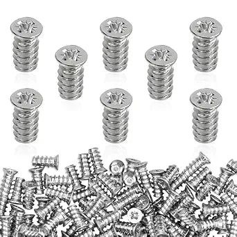 100 Pcs Drawer Rail Euro Screws are Compatible with IKEA 100349