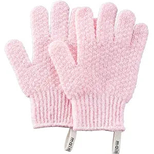 MainBasics Deep Exfoliating Bath Gloves, Pink, 1 Pair