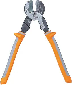 Klein Tools 63225RINS Insulated High-Leverage Precision Cable Cutter, Made in USA, for Aluminum, Copper and Communications Cable, 9-Inch