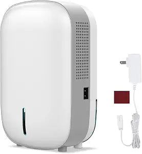 Mini Dehumidifier for Small Bathroom. Quiet. Auto Shut-OFF. Power Off Memory. Electric Dehumidifier for Small Space. Good for Bathroom Basement Bedroom Closet Safe Pantry RV Camper Yacht